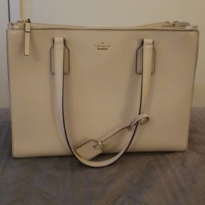 Large Kate Spade Shoulder Bag - pink/beige
